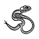 snake skeleton tattoo design idea