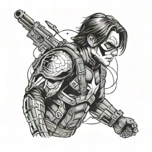 the winter soldier tattoo design idea