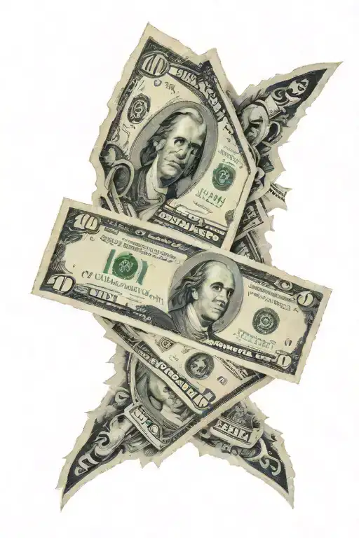 100 dollar bill tattoo design idea