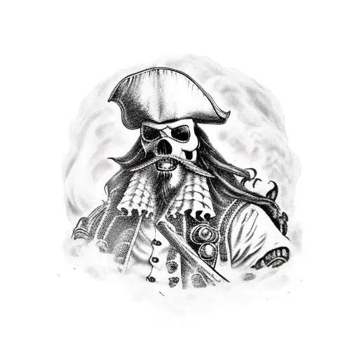 Blackbeard the pirate  tattoo design idea