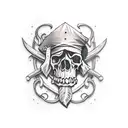Blackbeard the pierate tattoo design idea