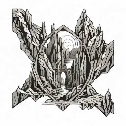 Lord of the rings Argonath tattoo design idea