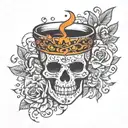 coffee mug tattoo design idea