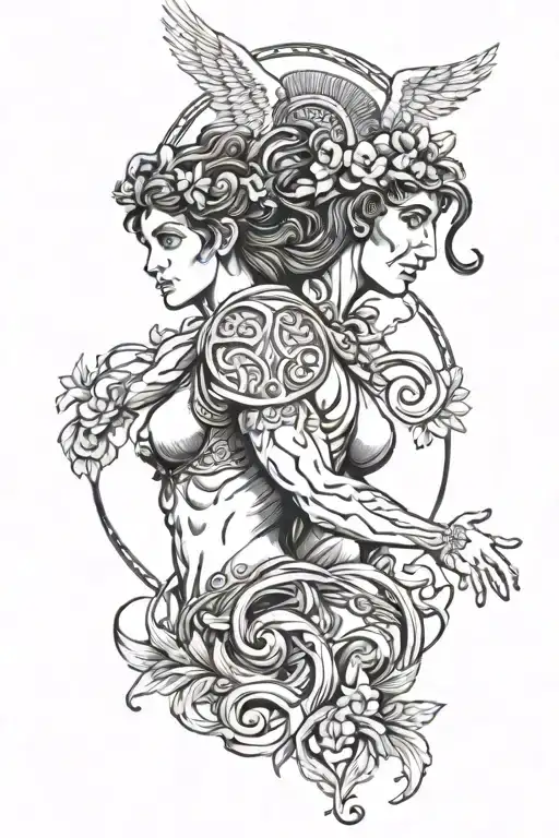 chiropractic and greek mythology     tattoo design idea