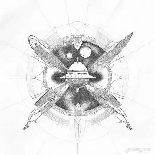 Voyager 2 space probe  tattoo design idea