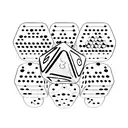 Two dice, one with six dots and one with two dots tattoo design idea