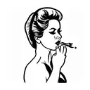 Sandra Dee from grease smoking tattoo design idea