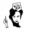 Sandra Dee from grease smoking tattoo design idea
