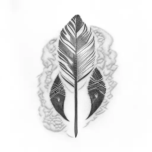 turkey feather in memory of dead brother brennan  tattoo design idea