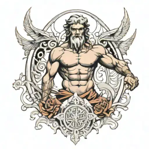 atlas greek god tattoo design idea