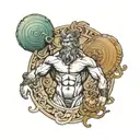 atlas greek god tattoo design idea