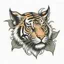 tiger paws tattoo design idea