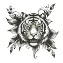 tiger paws tattoo design idea