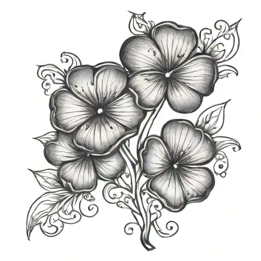 twin girl dad tattoo clover leaf tattoo design idea