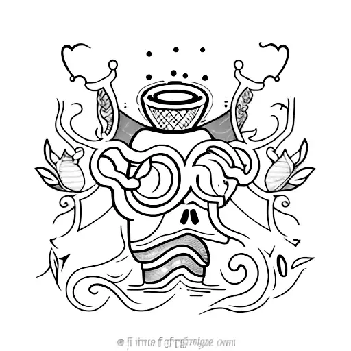 tatuagem preta e branca relaciona a uma cerveja escura, forte, com café, chocolate, amarga e doce tattoo design idea