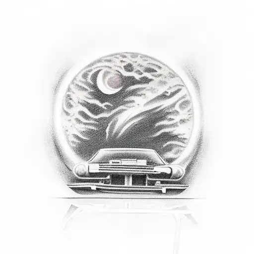 fast and the furious racing eclipse  tattoo design idea