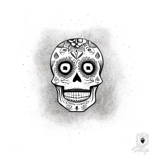 A sugar skull design inspired by Italy and Syria tattoo design idea