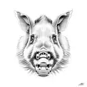 wild boars tattoo design idea
