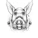 wild boars tattoo design idea