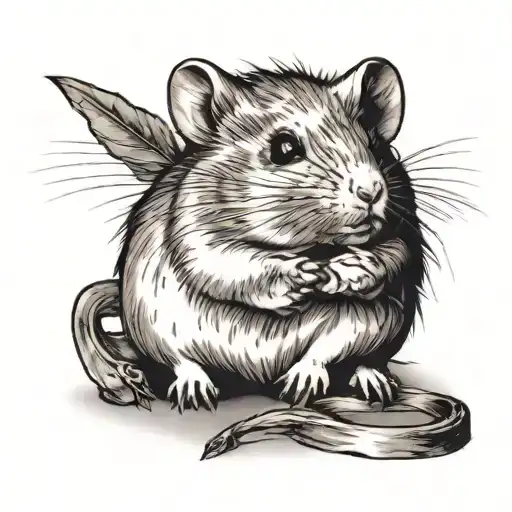 hamster tattoo design idea