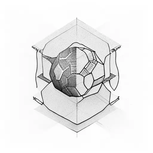 Combine the elements of handball and engineering in a unique design tattoo design idea