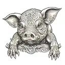 pig slave meretrix owned by Ludwig tattoo design idea
