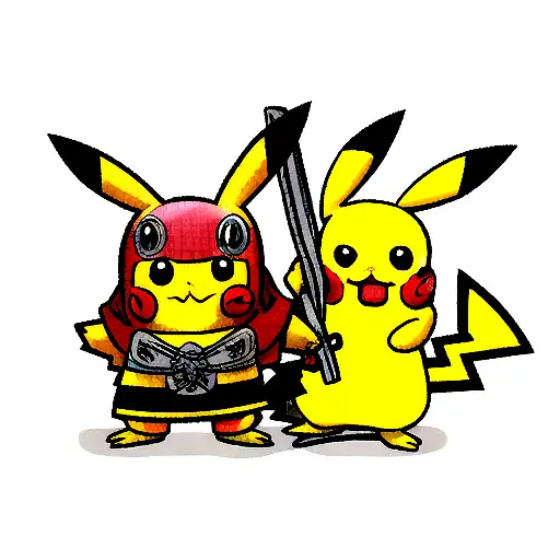 pikachu Viking tattoo design idea