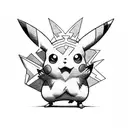 pikachu Valhalla  tattoo design idea