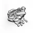 frog smoking pipe tattoo design idea