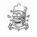 the simpsons tattoo design idea