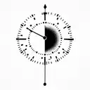 three o'clock tattoo design idea