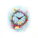 three o'clock tattoo design idea