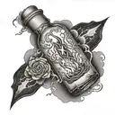 lightning in a bottle  tattoo design idea