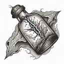 lightning in a bottle  tattoo design idea