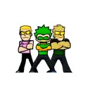 Bart Simpson, Ben 10, Dexter from Dexter's laboratory all standing next to each other looking cool tattoo design idea