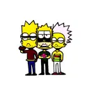Bart Simpson, Ben 10, Dexter from Dexter's laboratory all standing next to each other looking cool tattoo design idea
