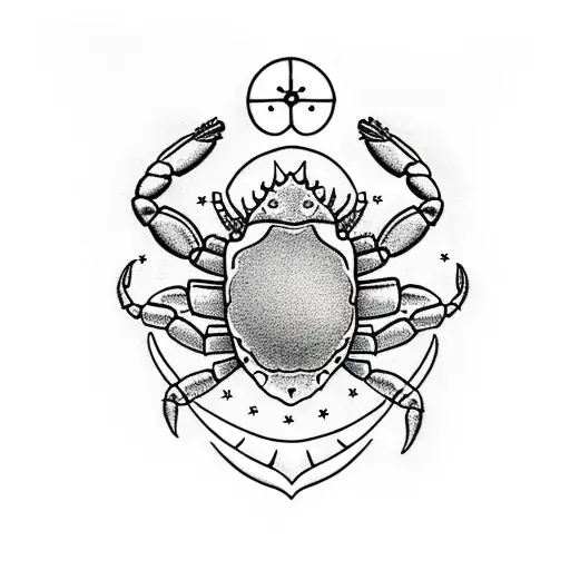 Crab chalice tattoo design idea