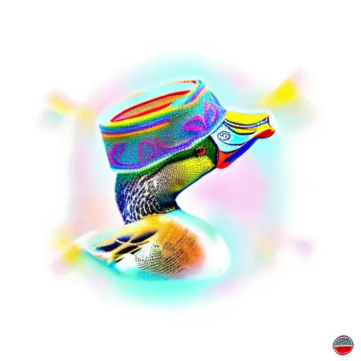 Duck with Sombrero tattoo design idea