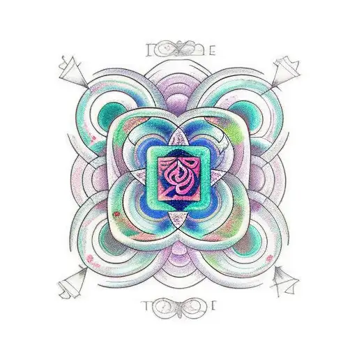 chakras inside double helix tattoo design idea