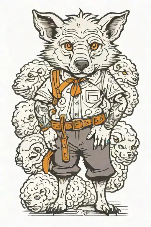 wolf in sheep's clothing tattoo design idea