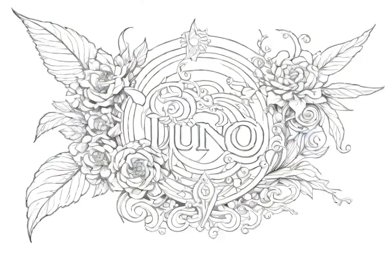 the name juno tattoo design idea