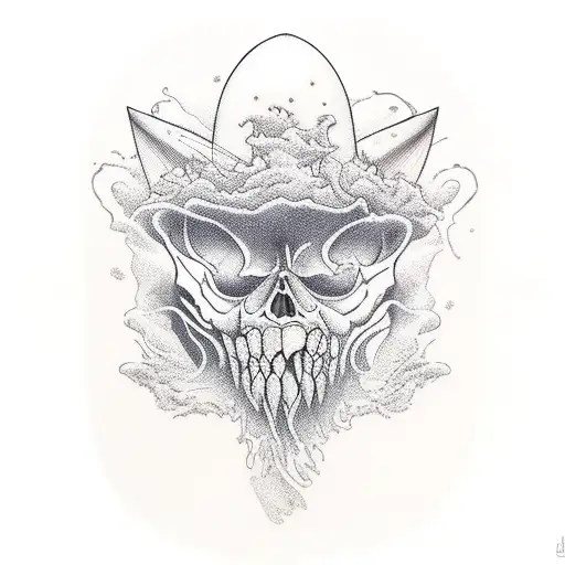 surfing tattoo design idea