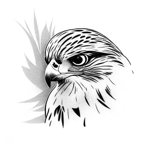 Transparent Falcon Tattoo Design Download High Resolution Digital Art PNG  Transparent Background Printable SVG Tattoo Stencil - Etsy