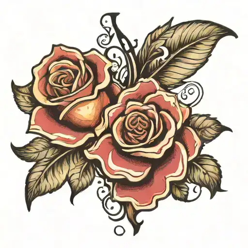 Create a drawing using the names NICOLE, ANTHONY, PAUL tattoo design idea