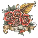 Create a drawing using the names NICOLE, ANTHONY, PAUL tattoo design idea