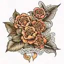 Create a drawing using the names NICOLE, ANTHONY, PAUL tattoo design idea