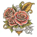Create a drawing using the names NICOLE, ANTHONY, PAUL tattoo design idea