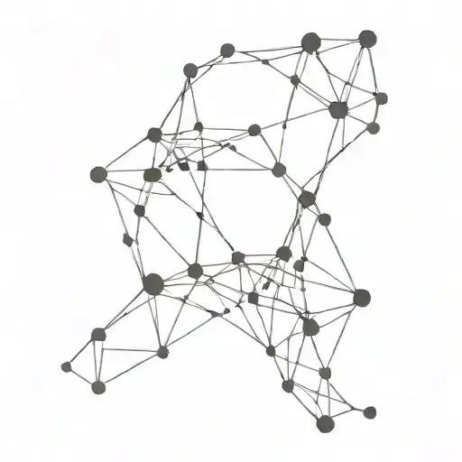 small minimalistic neural network tattoo design idea