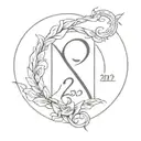 anniversary date 09 22 22 with Capricorn and cancer zodiac sign tattoo design idea