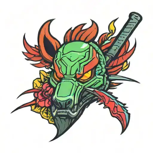 hotline miami tattoo design idea